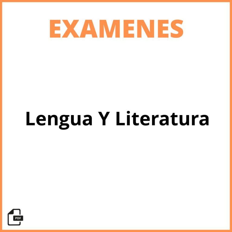 Examen Eso Lengua Y Literatura