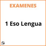 Examen 1 Eso Lengua