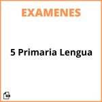 Examen 5 Primaria Lengua