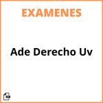 Examenes Ade Derecho Uv