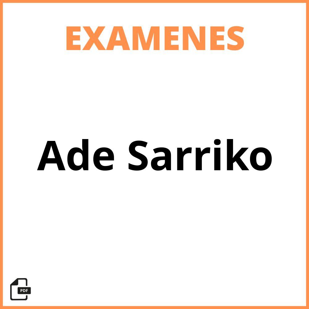 Examenes Ade Sarriko