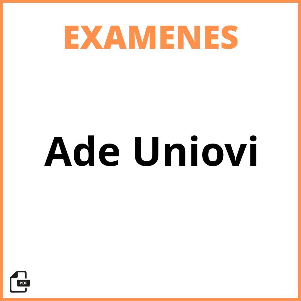 Examenes Ade Uniovi