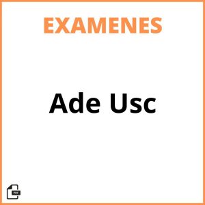 Examenes Ade Usc