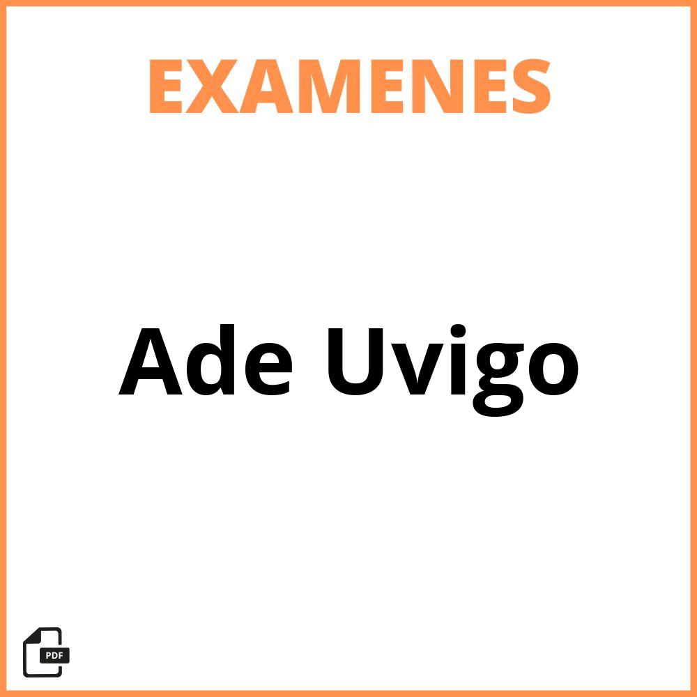 Examenes Ade Uvigo