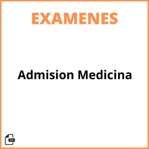 Examen Admision Medicina