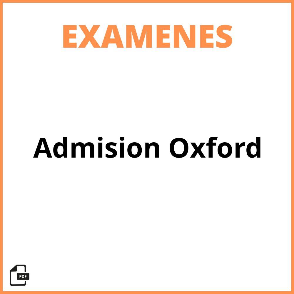 Examen De Admisión Oxford Pdf