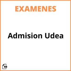 Examen Admision Udea