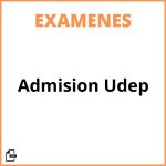 Examen De Admision Udep