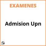 Examen De Admision  Upn