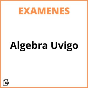 Examenes Algebra Uvigo