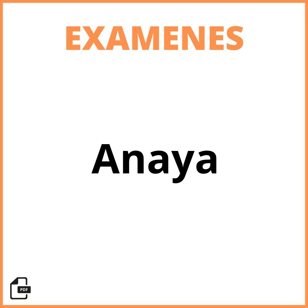 Examenes Anaya