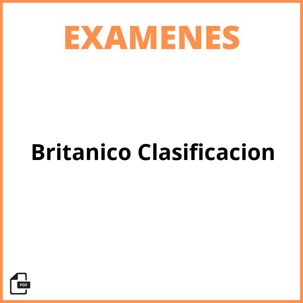 Britanico Examen De Clasificacion