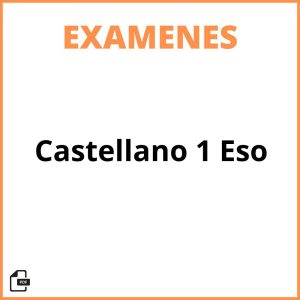 Examen Castellano 1 Eso