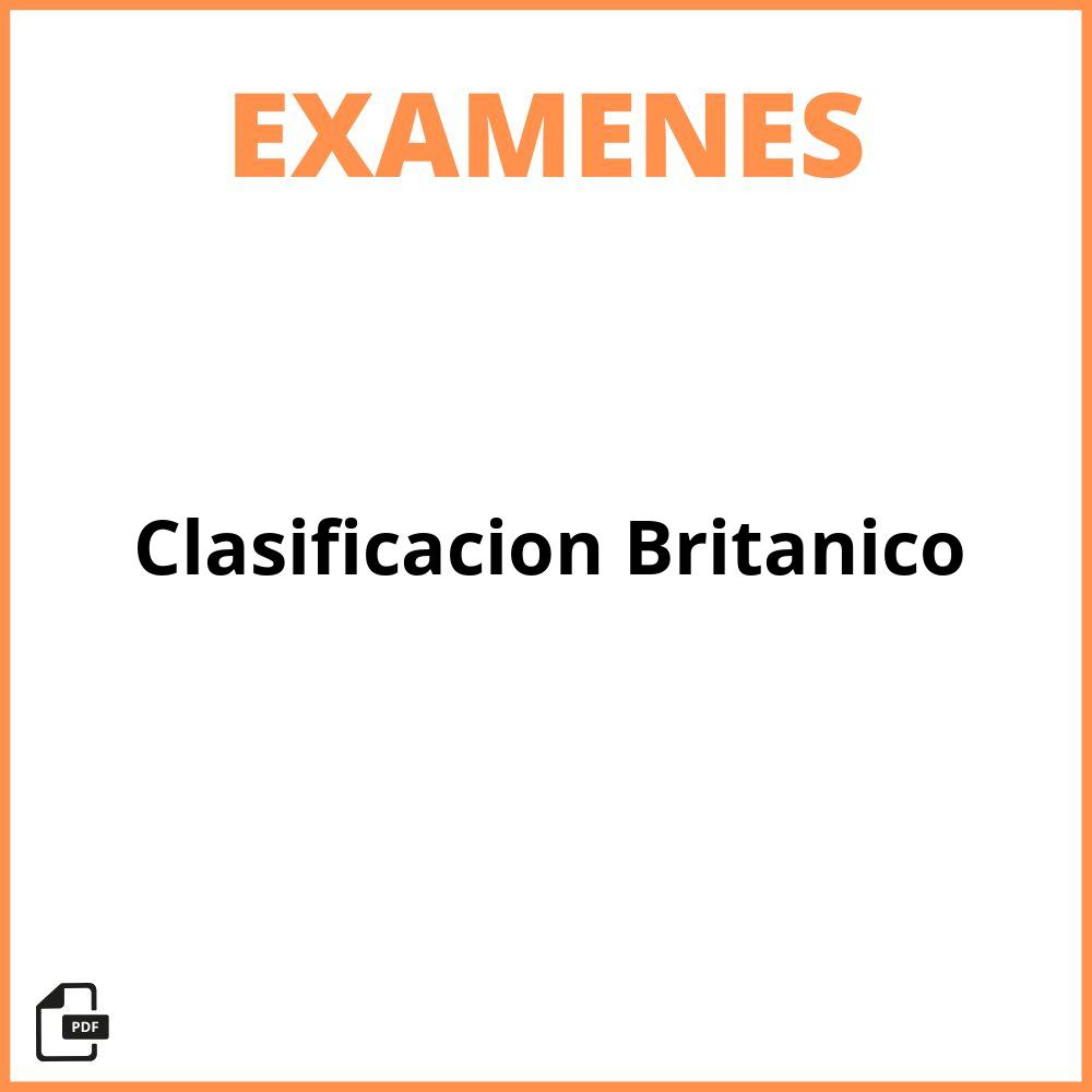 Examen Clasificacion Britanico