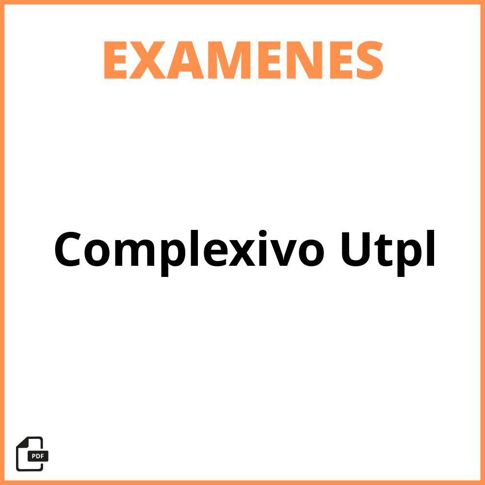 Examen Complexivo Utpl