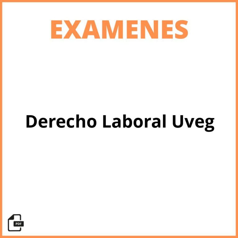 Examen De Derecho Laboral 2024