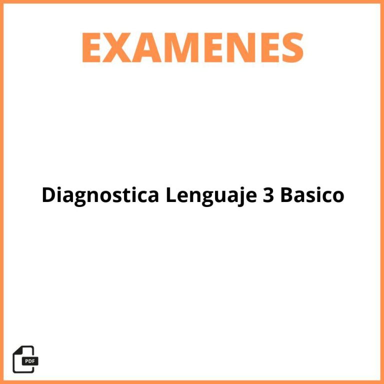 Evaluacion Diagnostica 3 Basico Lenguaje 2024