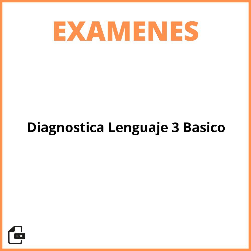 Evaluacion Diagnostica Lenguaje 3 Basico