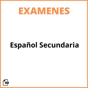 Examen De Español Secundaria
