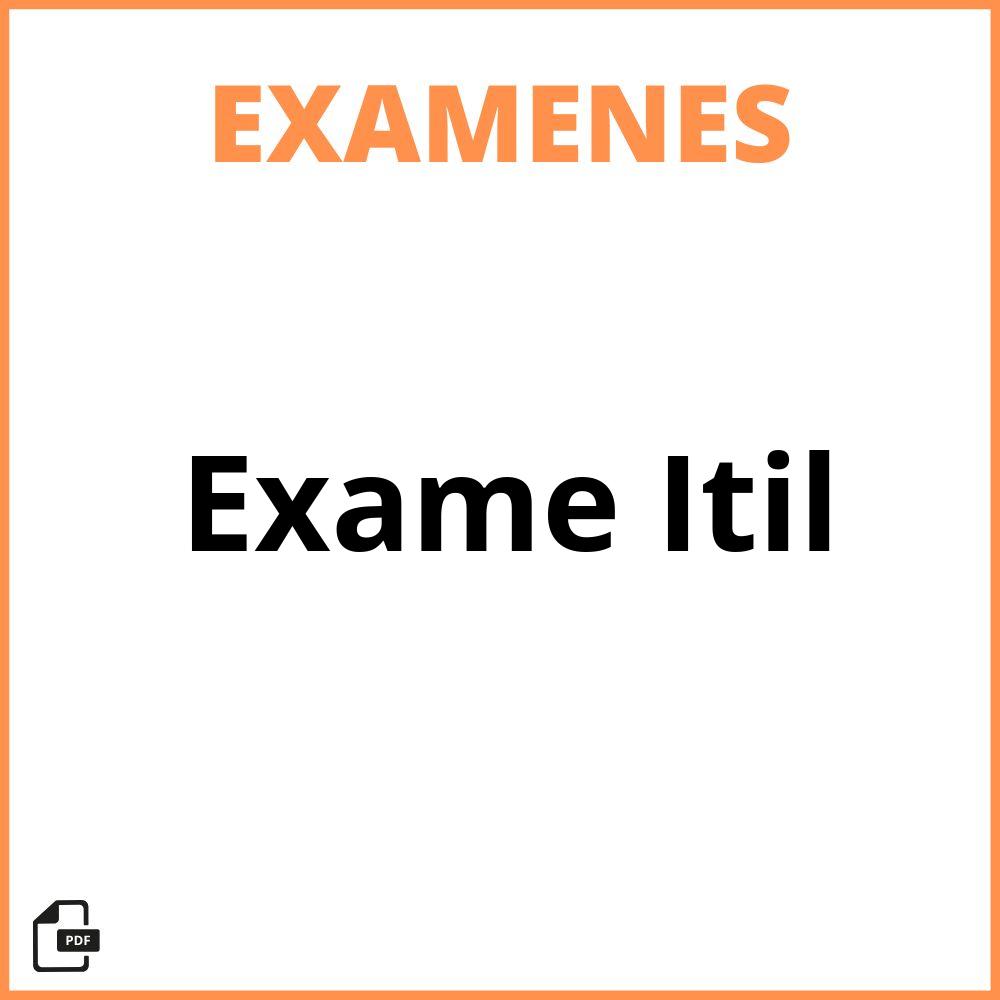 Exame Itil