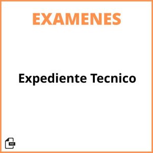 Evaluacion De Expediente Tecnico