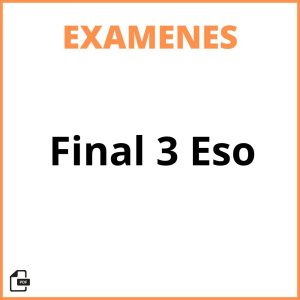 Examen Final 3 Eso