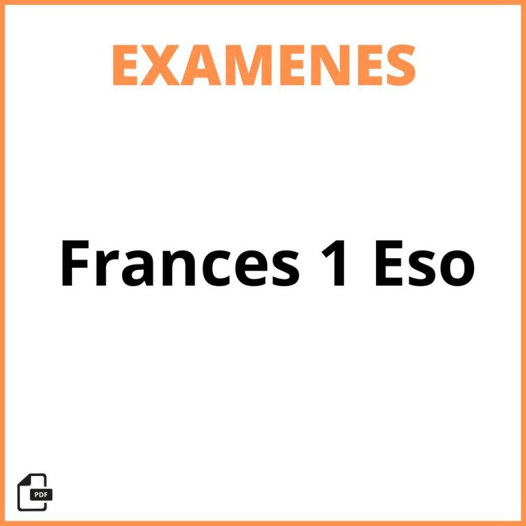 Examen Frances 1 Eso Pdf Santillana 2024