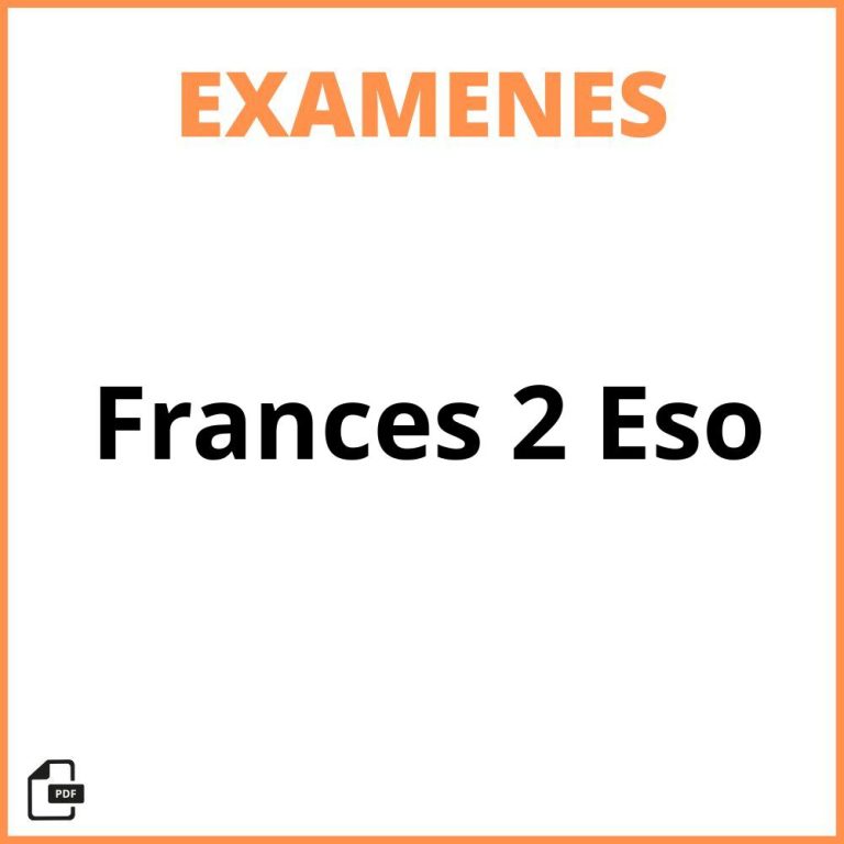 Examen Frances 1 Eso Pdf Santillana 2024