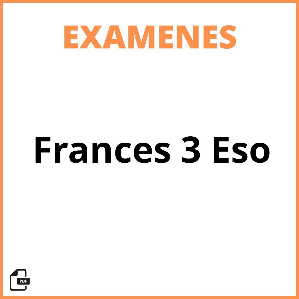 Examen De Frances 3 Eso
