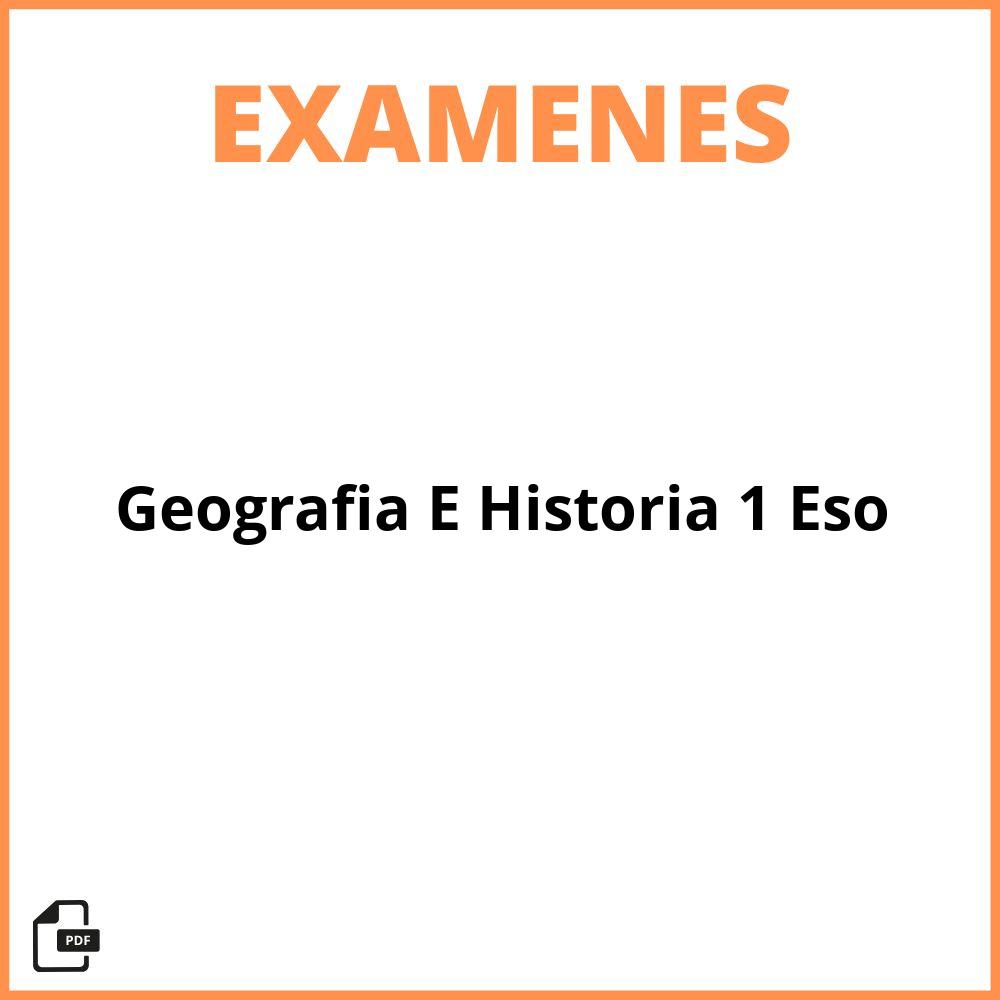 Examen De Geografia E Historia 1 Eso