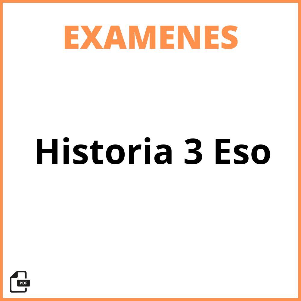 Examen Historia 3 Eso