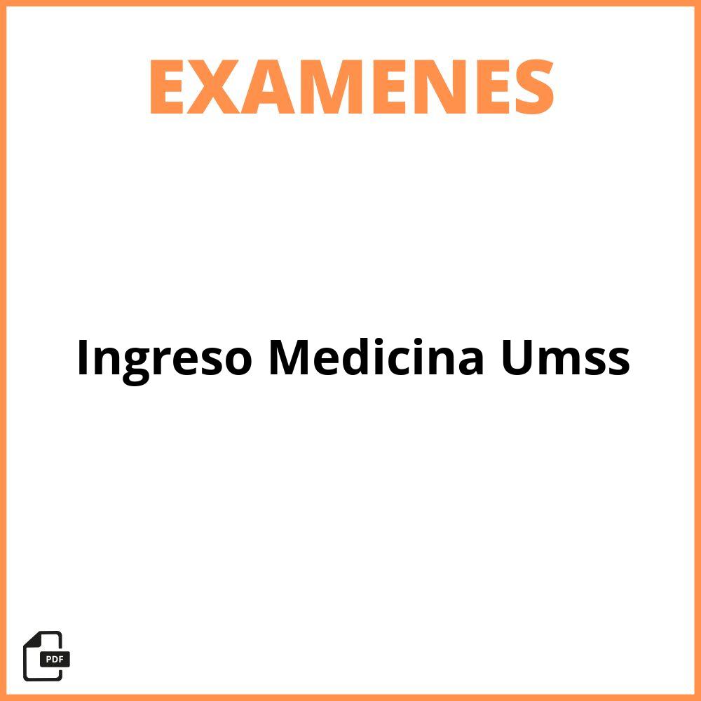 Examen De Ingreso Medicina Umss