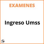 Examen De Ingreso Umss