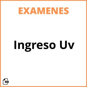 Examen De Ingreso Uv