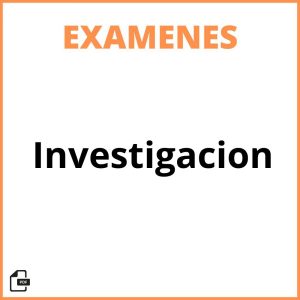 Examen De Investigacion