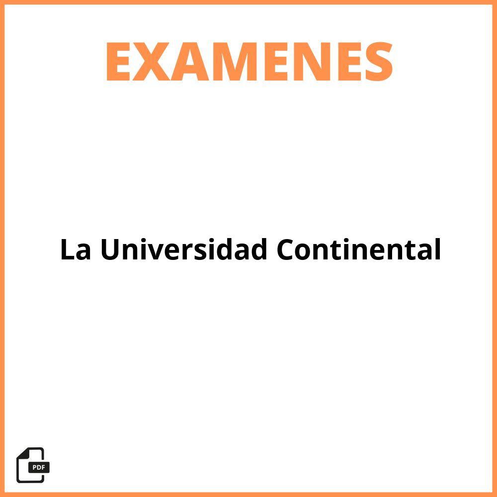 Examen De La Universidad Continental