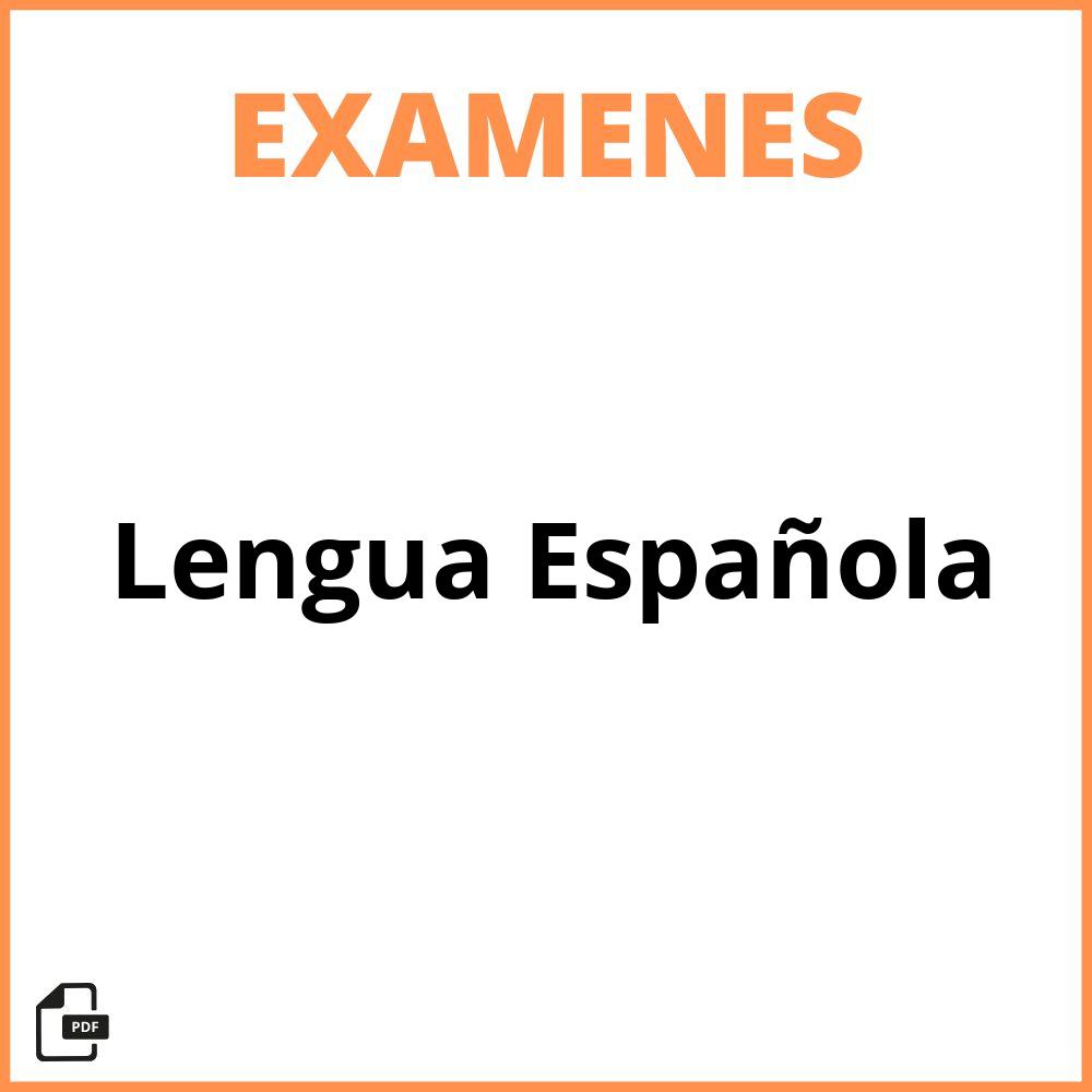Examen De Lengua Española