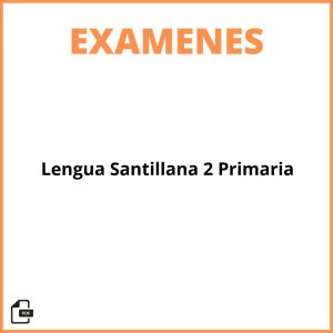 Examen Lengua Santillana 2 Primaria