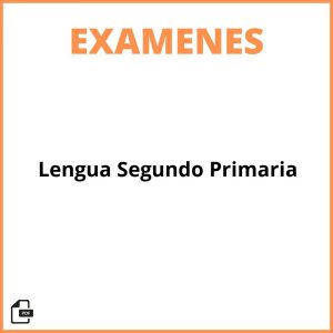 Examen Lengua Segundo Primaria