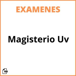 Examenes Magisterio Uv