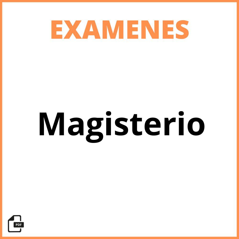 Examenes De Magisterio