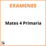 Examen De Mates 4 Primaria