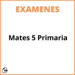 Examen Mates 5 Primaria
