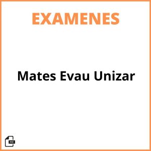 Examen Mates Evau Unizar