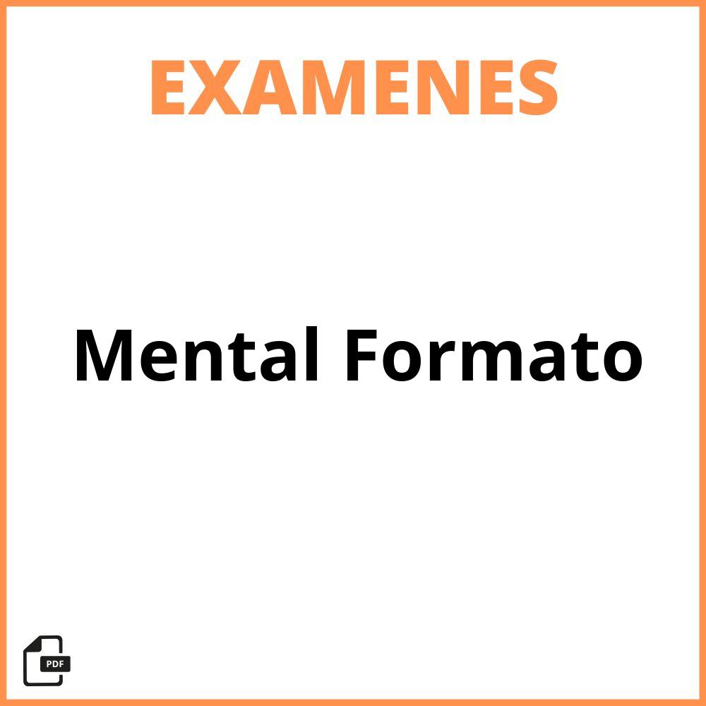 Examen Mental Formato