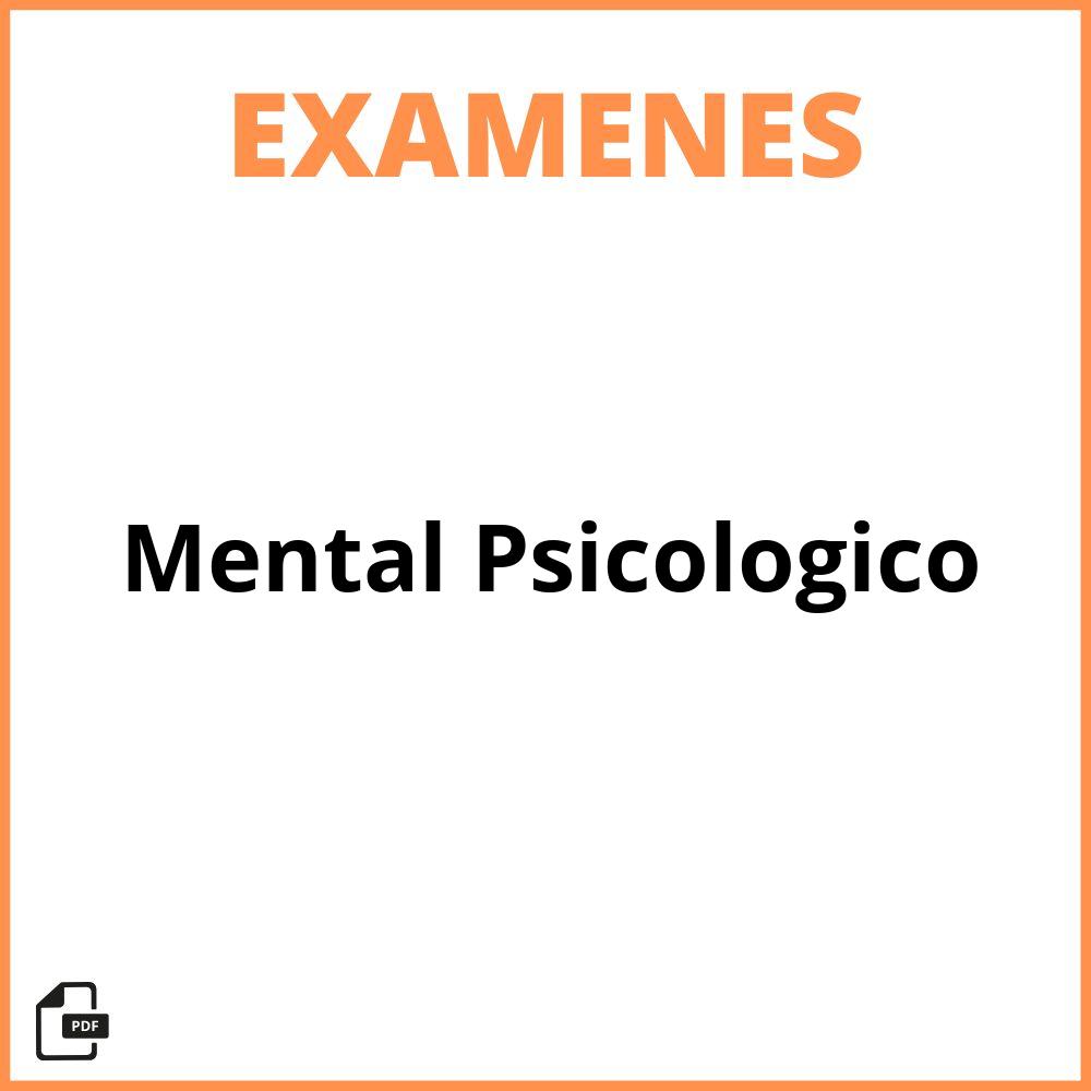 Examen Mental Psicologico