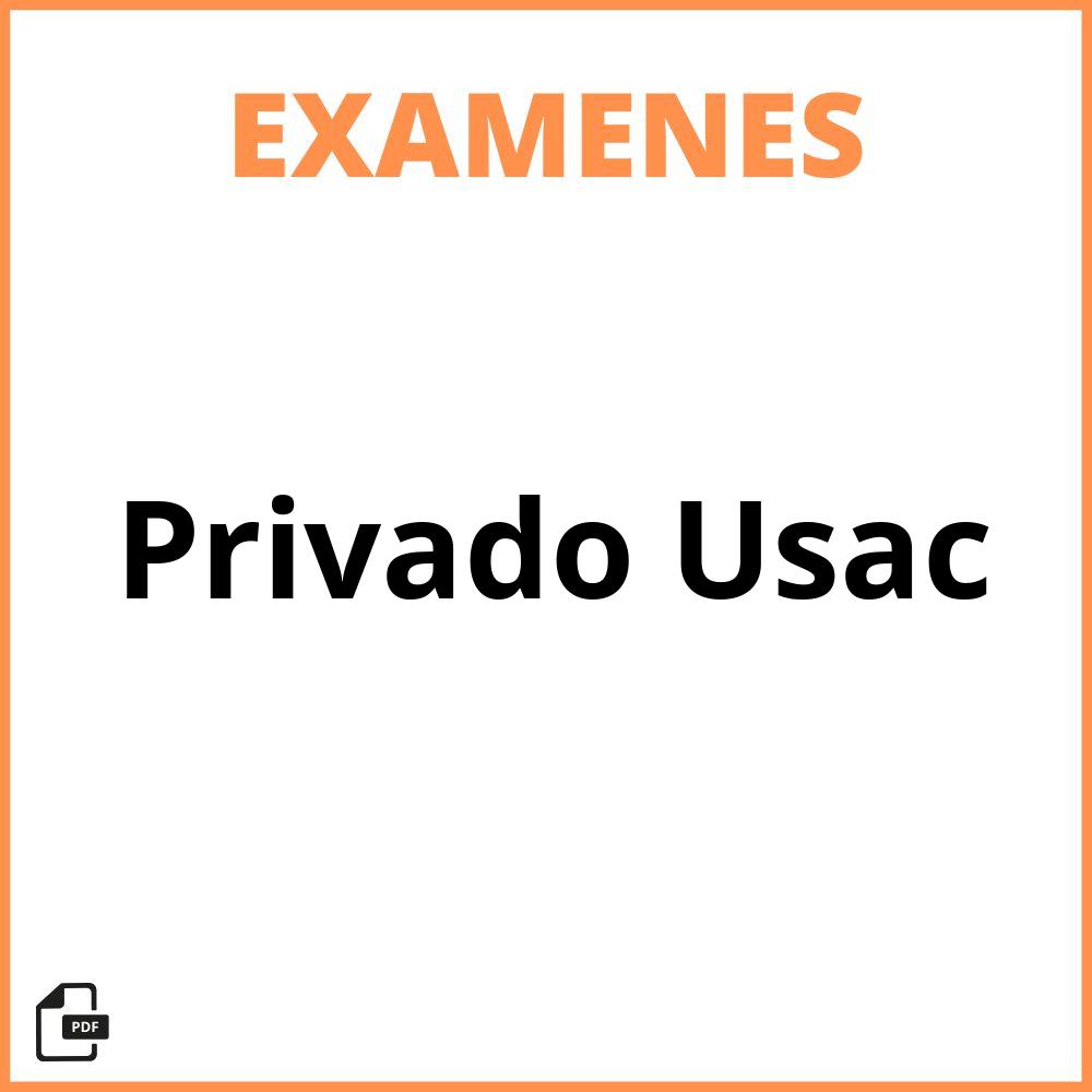 Examen Privado Usac