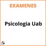 Examen Psicologia Uab