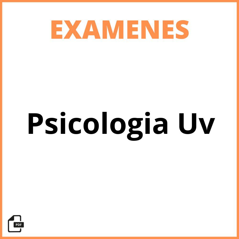 Examen Psicologia Uv