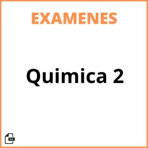 Examen De Quimica 2